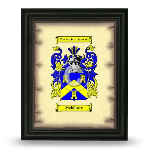 Mabilotte Coat of Arms Framed - Black
