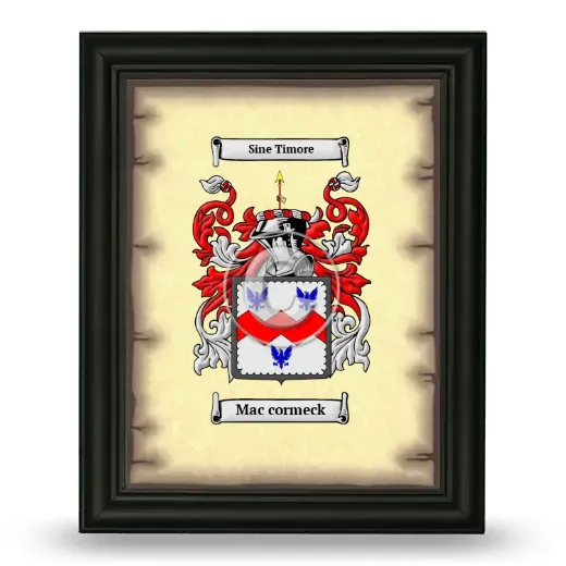 Mac cormeck Coat of Arms Framed - Black