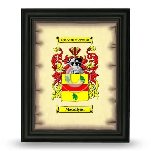 Macallynd Coat of Arms Framed - Black