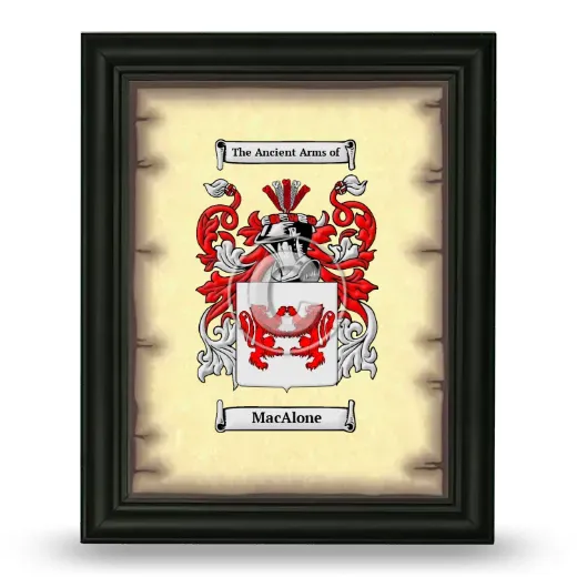 MacAlone Coat of Arms Framed - Black