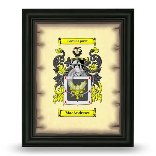 MacAndrews Coat of Arms Framed - Black