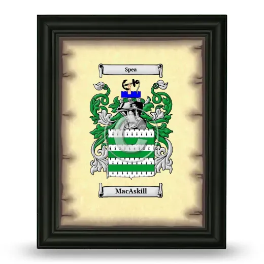 MacAskill Coat of Arms Framed - Black