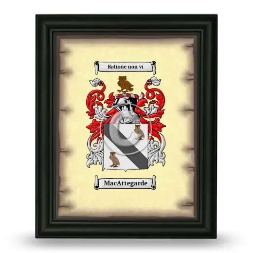 MacAttegarde Coat of Arms Framed - Black