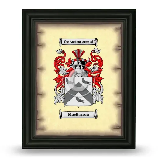 MacBarron Coat of Arms Framed - Black