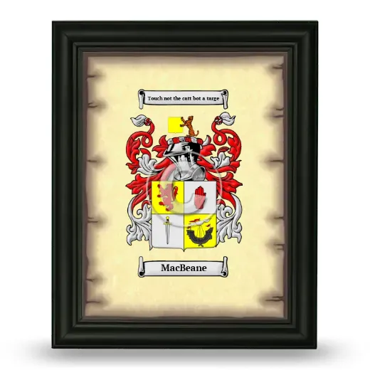 MacBeane Coat of Arms Framed - Black