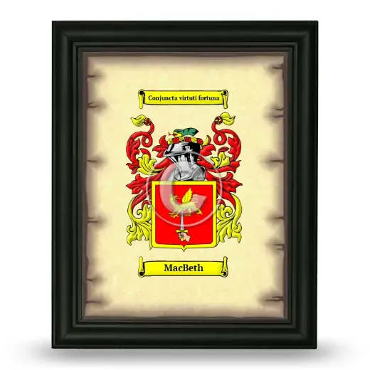 MacBeth Coat of Arms Framed - Black