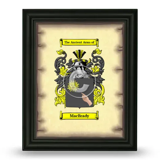 MacBrady Coat of Arms Framed - Black