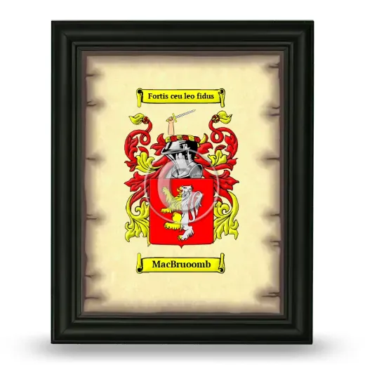 MacBruoomb Coat of Arms Framed - Black