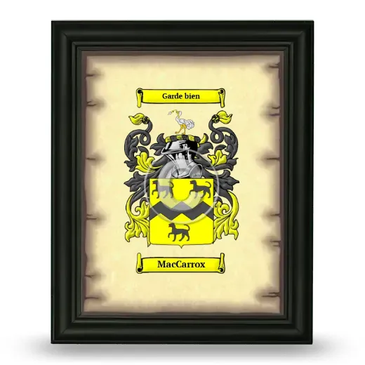 MacCarrox Coat of Arms Framed - Black