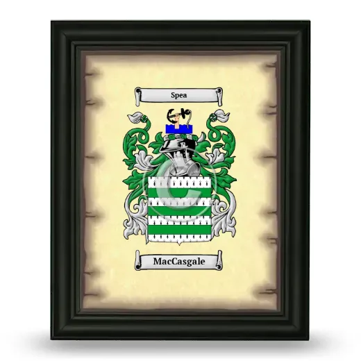 MacCasgale Coat of Arms Framed - Black