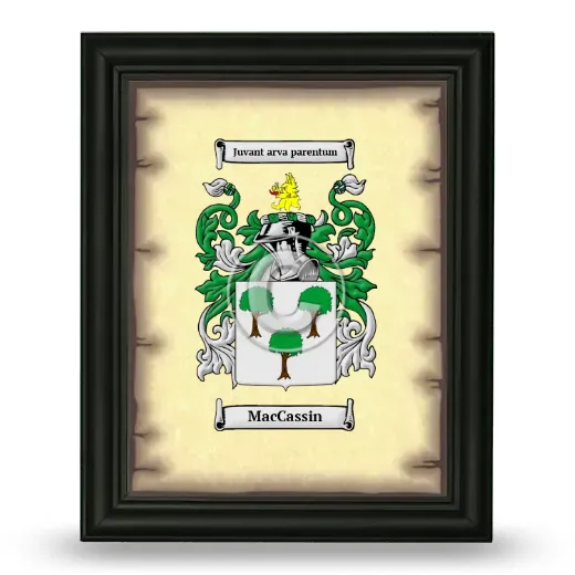 MacCassin Coat of Arms Framed - Black
