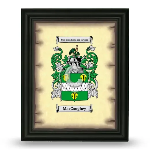 MacCaughey Coat of Arms Framed - Black