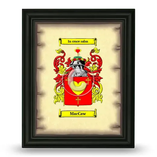 Maccaw Coat of Arms Framed - Black