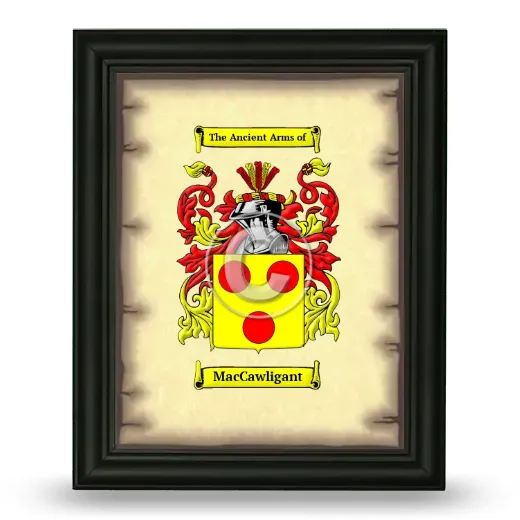 MacCawligant Coat of Arms Framed - Black