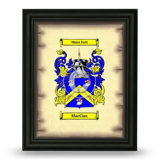 MacCias Coat of Arms Framed - Black