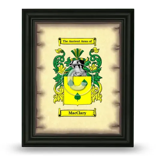 MacClary Coat of Arms Framed - Black