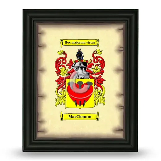 MacClenum Coat of Arms Framed - Black