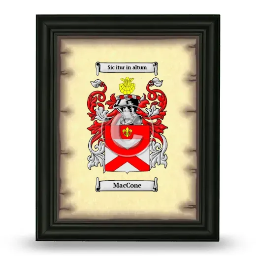 MacCone Coat of Arms Framed - Black