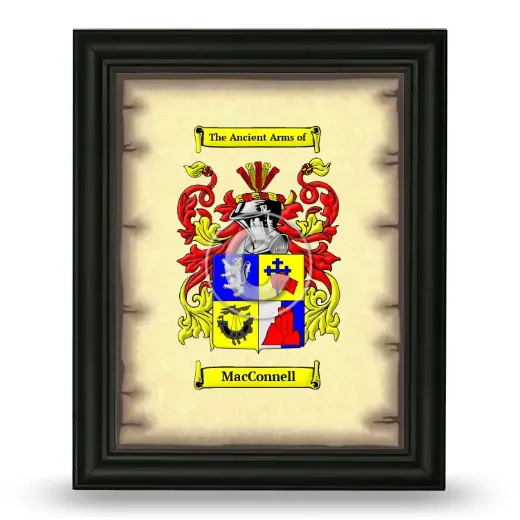 MacConnell Coat of Arms Framed - Black