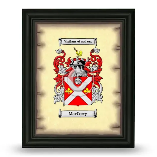 MacCorry Coat of Arms Framed - Black