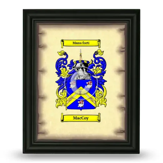 MacCoy Coat of Arms Framed - Black