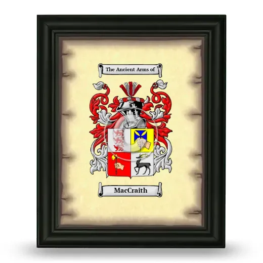 MacCraith Coat of Arms Framed - Black
