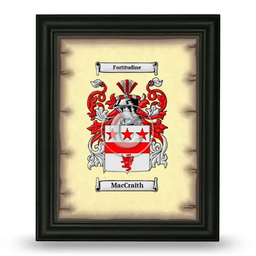 MacCraith Coat of Arms Framed - Black