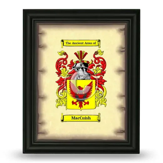 MacCuish Coat of Arms Framed - Black