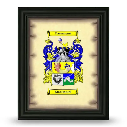 MacDaniel Coat of Arms Framed - Black