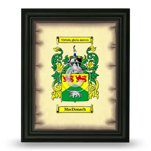 MacDonach Coat of Arms Framed - Black