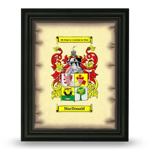 MacDonald Coat of Arms Framed - Black