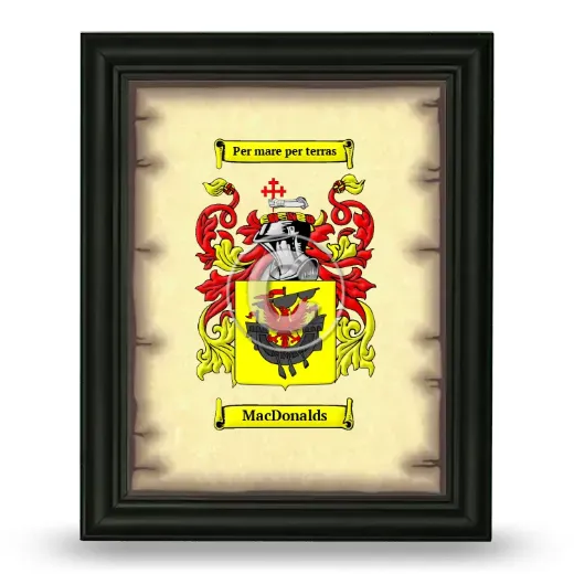 MacDonalds Coat of Arms Framed - Black