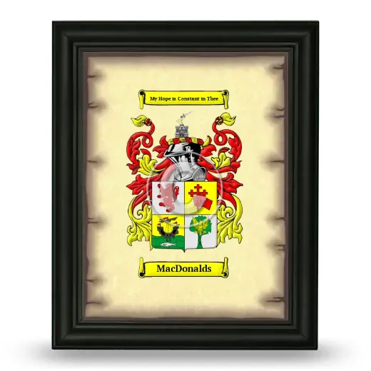 MacDonalds Coat of Arms Framed - Black