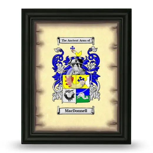MacDonnell Coat of Arms Framed - Black