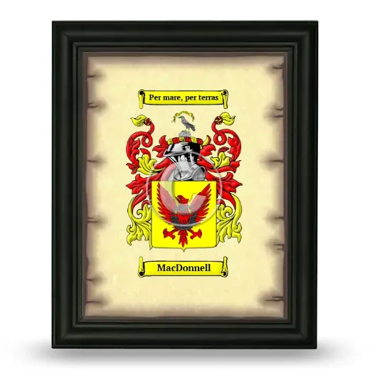 MacDonnell Coat of Arms Framed - Black