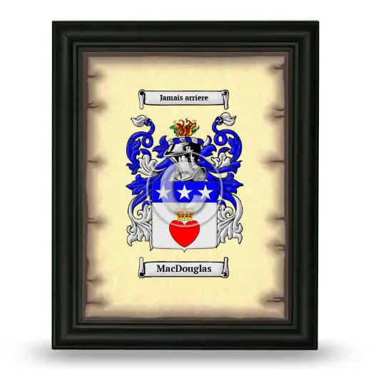 MacDouglas Coat of Arms Framed - Black
