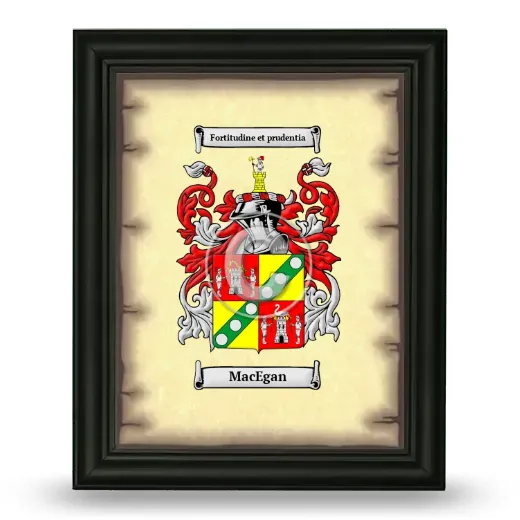 MacEgan Coat of Arms Framed - Black