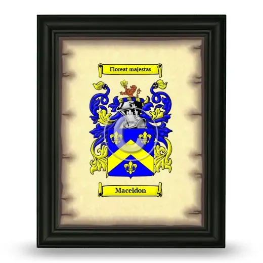 Maceldon Coat of Arms Framed - Black