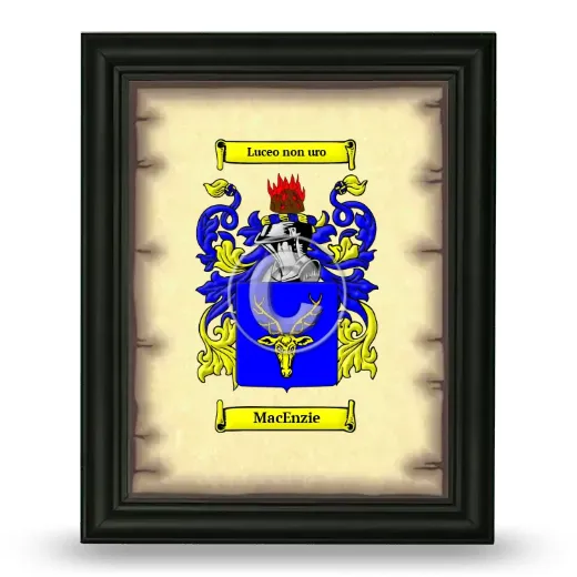 MacEnzie Coat of Arms Framed - Black