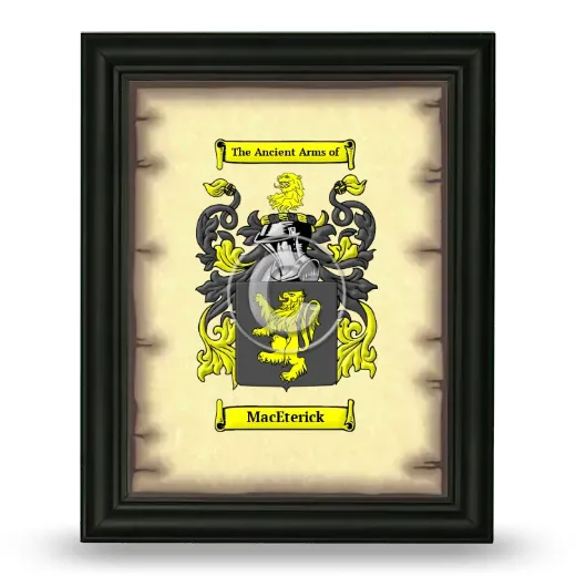 MacEterick Coat of Arms Framed - Black