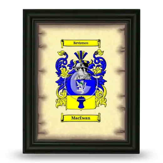 MacEwan Coat of Arms Framed - Black