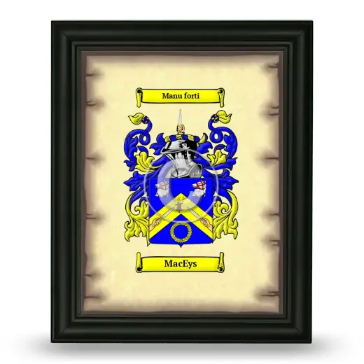 Maceys Coat of Arms Framed - Black