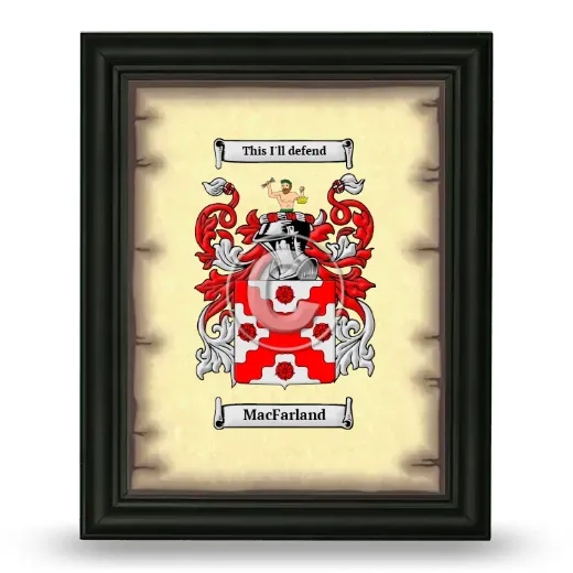 MacFarland Coat of Arms Framed - Black