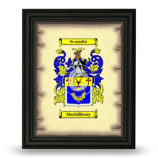 MacGillivray Coat of Arms Framed - Black