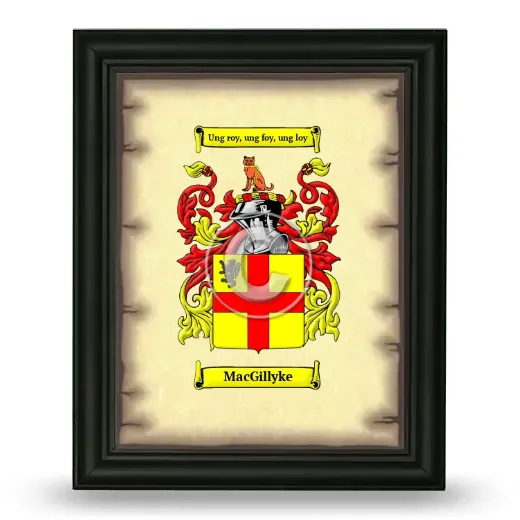 MacGillyke Coat of Arms Framed - Black