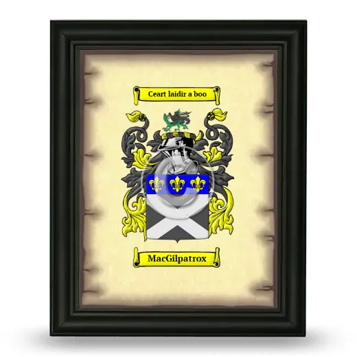 MacGilpatrox Coat of Arms Framed - Black