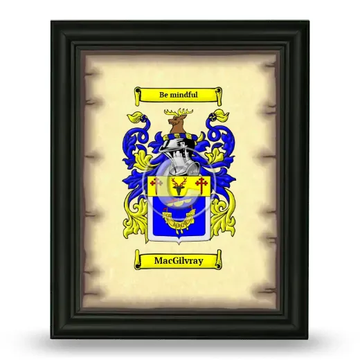 MacGilvray Coat of Arms Framed - Black