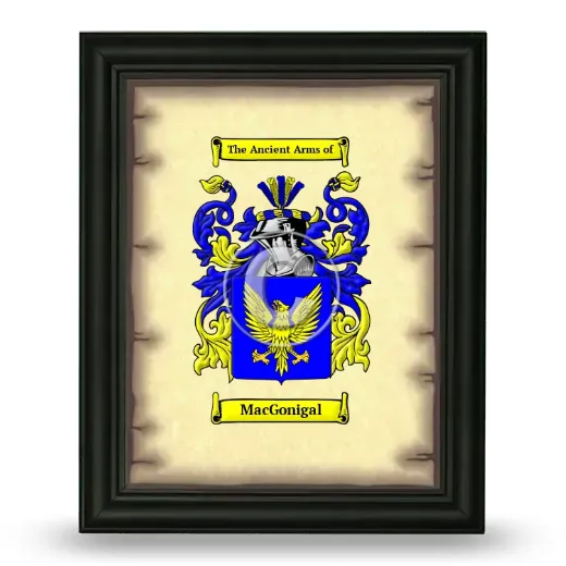 MacGonigal Coat of Arms Framed - Black