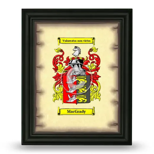 MacGrady Coat of Arms Framed - Black
