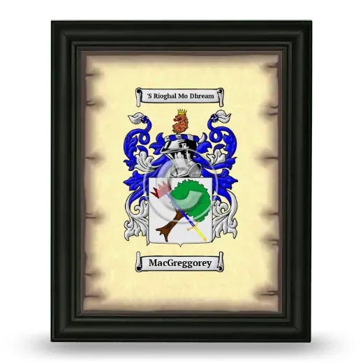 MacGreggorey Coat of Arms Framed - Black